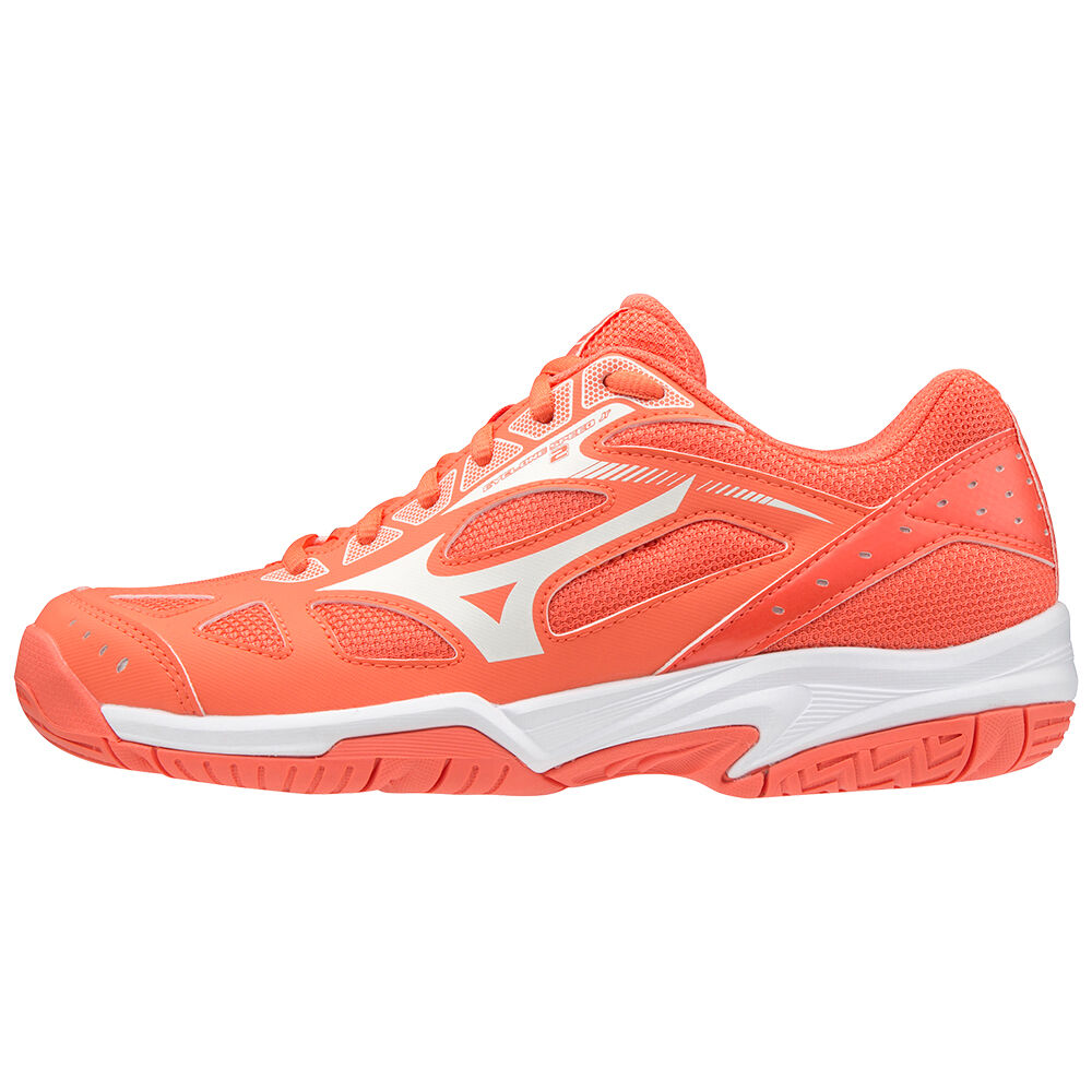 Mizuno Cyclone Speed 2 - Erkek Voleybol Ayakkabısı - Mercan/Beyaz Türkiye (EAKJUD-305)